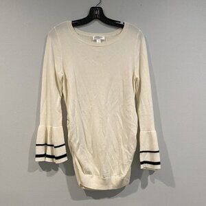 Motherhood Maternity Off-White Maternity Sweater with Wide Sleeves - Size Medium